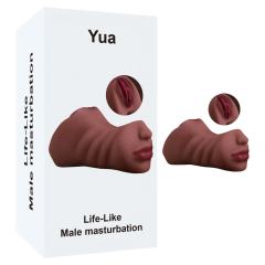 Customizable 1.22LB Brown TPE Realistic Masturbator with Nose and Mouth
