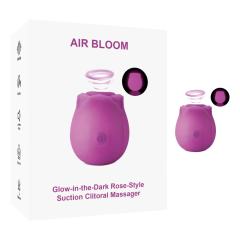 Customizable Glow-in-the-Dark 10-Function Purple Silicone Rechargeable Clitoral Sucking Rose Sex Toy