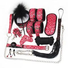 11-Piece Black & Red High Quality DBSM Bondage Kit