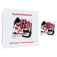 Customizable 11-Piece Black & Red High Quality BDSM Bondage Kit