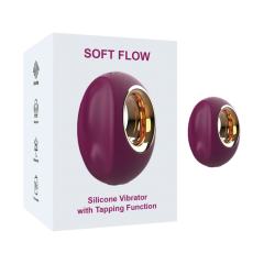 10 Modes Red Rechargeable Waterproof Silicone Vibrator with Tapping Function