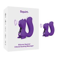 Customizable 10 Speeds Purple Color Silicone Squirrel Clitoral Sucking Massager