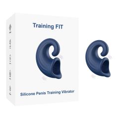 Customizable 7-Speed Blue Rechargeable Penis Training Vibrator with Diverse Particle Textures