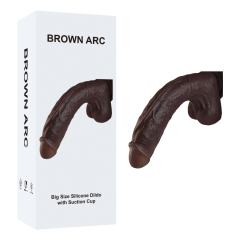 Customizable 10.84'' Deep Brown Silicone Dildo with Strong Suction Cup