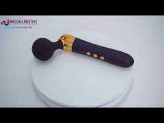 Customizable 9.65’’ Dark Purple Rechargeable Wand Massager with 10 Vibrating Modes and 5 Vibrating Speeds