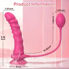 8.27" Magenta Rechargeable Silicone App-Controlled Strap-On Vibrator – 9 Vibrating Modes Wearable Panty Design for Couples