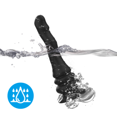 Customizable 9-Speed Remote Control Wriggling Rechargeable Waterproof Silicone Vibrator with Suction Base