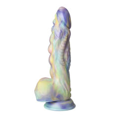 9.26" Multicolor Rechargeable Silicone Thrusting Realistic Dildo – 10 Vibrating + 3 Thrusting Modes with Remote Control