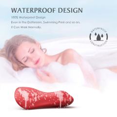 9 Vibrating Modes Red Rechargeable Silicone Remote Control Panty Vibrator
