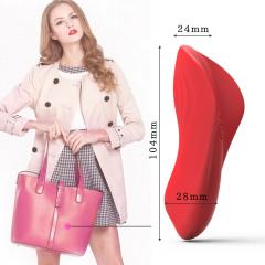 9 Vibrating Modes Red Rechargeable Silicone Remote Control Panty Vibrator