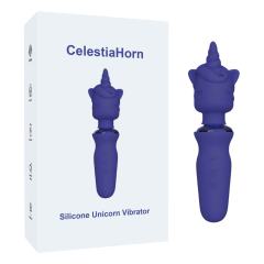 Customizable 7.29" Purple Rechargeable Silicone Unicorn Vibrator – 20 Vibrating Modes Fantasy Design