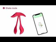 5.32" Red Rechargeable Silicone App-Controlled Dual Tip Vibrator – 9 Vibrating Modes