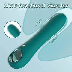 10-Speed Green Rechargeable Waterproof Silicone Vibrator