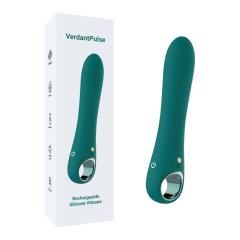 10-Speed Green Rechargeable Waterproof Silicone Vibrator