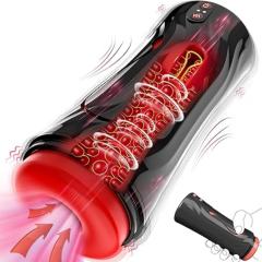 10-Speed Vibrating Waterproof Automatic Black Male Masturbators