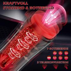 10-Speed Vibrating Waterproof Automatic Black Male Masturbators