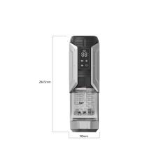 11.19'' Gunmetal Rechargeable Male Masturbators - 7 Thrusting + 7 Rotating + 7 Sucking + 7 Vibrating Modes