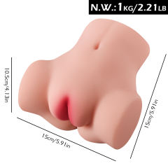 2.20LB Life-Like Flesh/Brown Colored TPE Sex Doll for Men