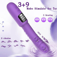 8.67" Purple Rechargeable Thrusting Vibrator – 9 Vibrating + 3 Thrusting Modes