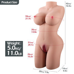 11.02LB Life-Like Flesh/Brown Colored TPE Sex Doll for Men