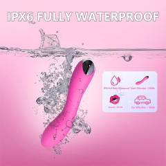 7.09" Magenta Rechargeable Silicone Vibrator with 4 Interchangeable Attachments – 20 Vibrating Modes
