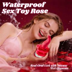 5.52" Red Rechargeable Silicone Tongue-Licking Vibrator – 9 Vibrating + 9 Tongue-Licking + 9 Biting Modes