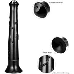 15.8" Ultra-Thick PVC Dildo – Horse Shape – Color Options Available (Black/Flesh/Brown/Dark Brow)