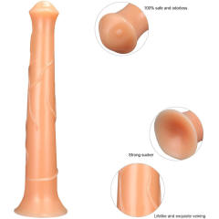 15.8" Ultra-Thick PVC Dildo – Horse Shape – Color Options Available (Black/Flesh/Brown/Dark Brow)