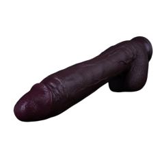 15" Ultra-Thick Silicone Dildo – Color Options Available (Flesh/Brown/Dark Coffee)