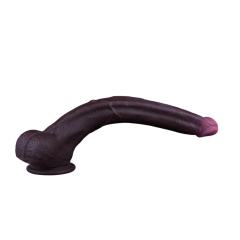 15" Realistic Silicone Dildo – Color Options Available (Flesh/Brown/Dark Brown)