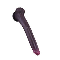 15" Realistic Silicone Dildo – Color Options Available (Flesh/Brown/Dark Brown)