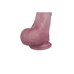 15" Realistic Silicone Dildo – Color Options Available (Flesh/Brown/Dark Brown)