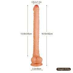 16.5" Realistic PVC Dildo – Color Options Available (Black/Flesh/Brown/Dark Brow)