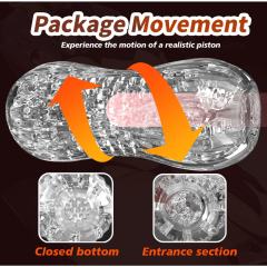 5.0" Clear Male Stroker-XX Soft ClearTPE Male Masturbator – Handheld Pocket Stroker with String Line Texture for Men's Training & Solo Pleasure