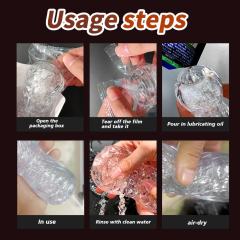 5.0" Clear Male Stroker-XX Soft ClearTPE Male Masturbator – Handheld Pocket Stroker with String Line Texture for Men's Training & Solo Pleasure