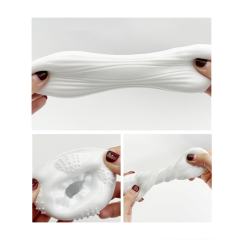 5.0" Dynamic Trainer-LW Soft ClearTPE Male Masturbator – Handheld Pocket Stroker with Flow Line Texture for Men's Training & Solo Pleasure