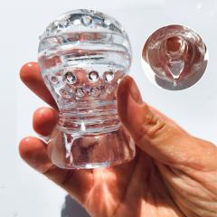 3.1" Mini DD Male Stroker Soft ClearTPE Male Masturbator– Compact Mini Design for Travel & Discreet Use