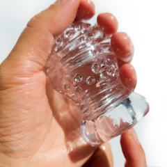 3.1" Mini DD Male Stroker Soft ClearTPE Male Masturbator– Compact Mini Design for Travel & Discreet Use