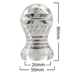 3.1" Mini DD Male Stroker Soft ClearTPE Male Masturbator– Compact Mini Design for Travel & Discreet Use
