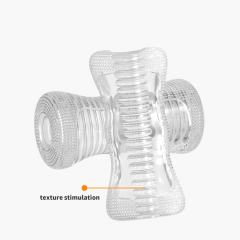 5.9" Male Stroker 3 Soft ClearTPE Male Masturbator – Handheld Pocket Stroker with Realistic Texture for Men's Training & Solo Pleasure