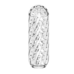 5.1" Male Stroker-Cycle Soft ClearTPE Male Masturbator – Handheld Pocket Stroker with Cycle Texture for Men's Training & Solo Pleasure