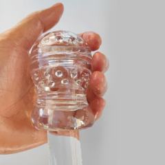3.1" Mini DD Male Stroker Soft ClearTPE Male Masturbator– Compact Mini Design for Travel & Discreet Use