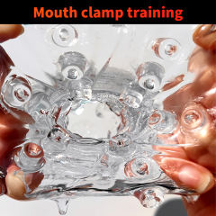 5.0" Clear Male Stroker-TD Soft ClearTPE Male Masturbator – Handheld Pocket Stroker with Raised Dot Texture for Men's Training & Solo Pleasure