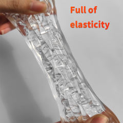 5.0" Clear Male Stroker-TD Soft ClearTPE Male Masturbator – Handheld Pocket Stroker with Raised Dot Texture for Men's Training & Solo Pleasure