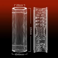 5.0" Clear Male Stroker Soft ClearTPE Male Masturbator – Handheld Pocket Stroker with Ripple Texture for Men's Training & Solo Pleasure