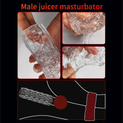 5.0" Clear Male Stroker-TD Soft ClearTPE Male Masturbator – Handheld Pocket Stroker with Raised Dot Texture for Men's Training & Solo Pleasure