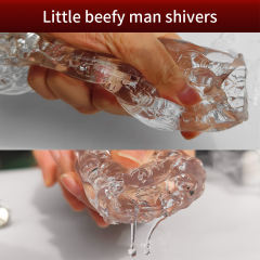 5.0" Clear Male Stroker-TD Soft ClearTPE Male Masturbator – Handheld Pocket Stroker with Raised Dot Texture for Men's Training & Solo Pleasure
