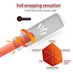 5.1" AR-Male Cup-XJ Soft White TPE Male Masturbator – Handheld Pocket Stroker with Tight Suction Texture for Men's Training & Solo Pleasure