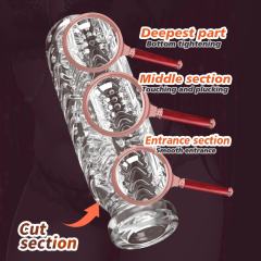 5.2" AR-Male Cup-LYZY Soft ClearTPE Male Masturbator – Handheld Pocket Stroker with Citrus Texture for Men's Training & Solo Pleasure