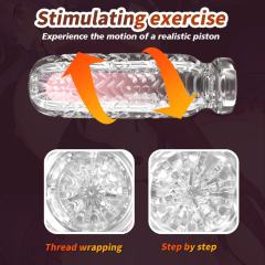 5.2" AR-Male Cup-LYZY Soft ClearTPE Male Masturbator – Handheld Pocket Stroker with Citrus Texture for Men's Training & Solo Pleasure